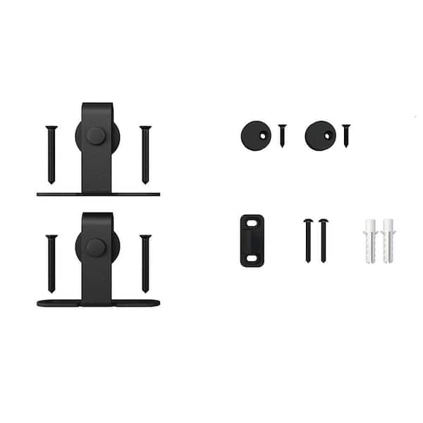 American Pro Decor Black Top Mount Additional Rollers for Mini Sliding Furniture Barn Doors