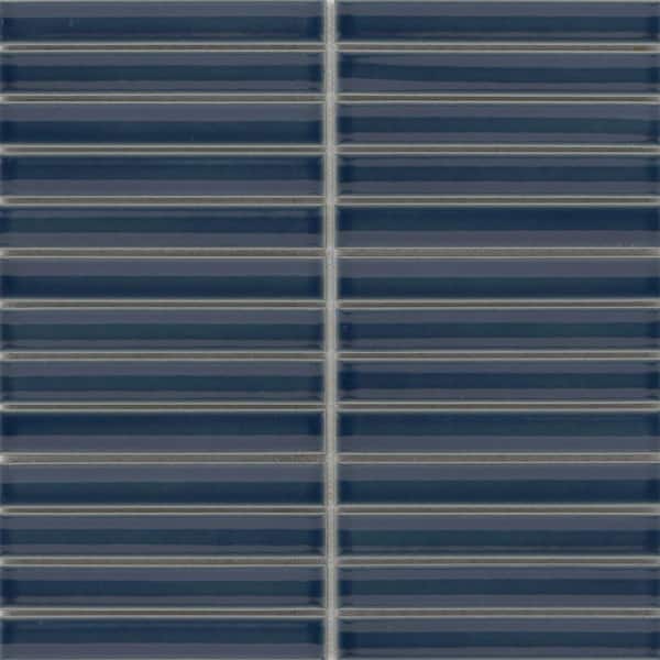 Souvenir Sintra 12 in. x 12 in. Rectangular Stacked Glossy Porcelain Mosaic Wall Tile (0.9145 sq. ft./Case, 1 pc)
