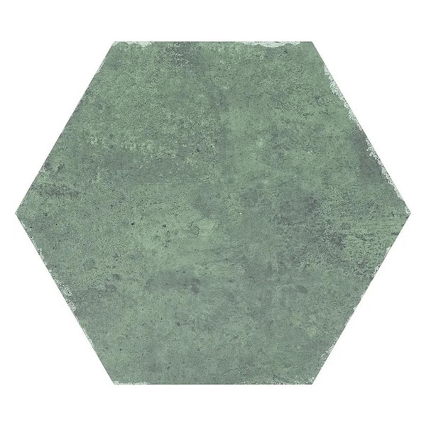 Zenith 9 in. x 11 in. Matte Moss Green Porcelain Hexagon Wall and Floor Tile (8.07 sq. ft./case)-16 Pack