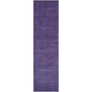 Himalaya Purple 2 ft. x 12 ft. Solid Runner Rug