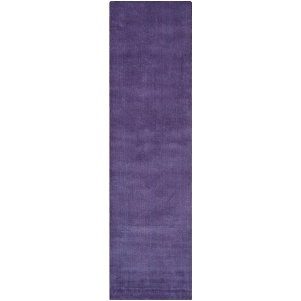 Himalaya Purple 2 ft. x 12 ft. Solid Runner Rug