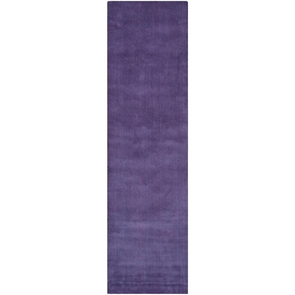 SAFAVIEH Himalaya Purple 2 ft. x 14 ft. Solid Runner Rug