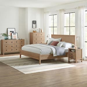 Arden 5-Piece Wood Bedroom Set with King Bed, 2-Drawer Nightstands, 5-Drawer Chest, 6-Drawer Dresser