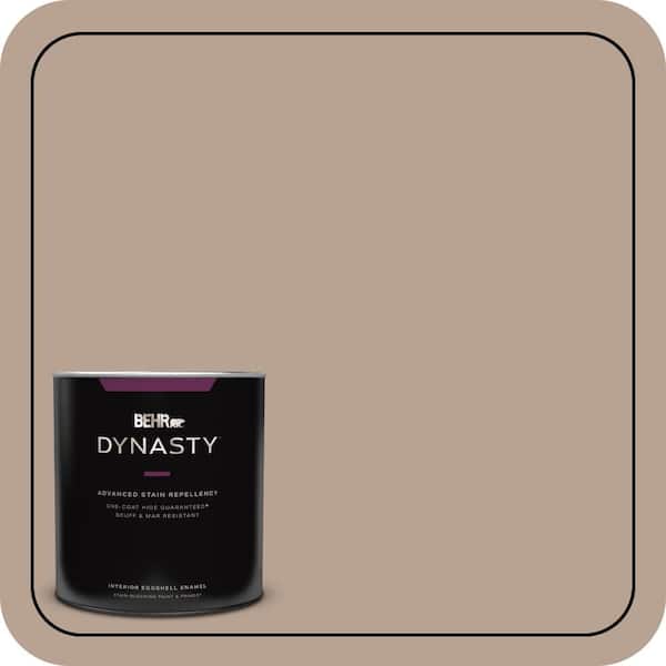 BEHR DYNASTY 1 qt. #N190-4 Rugged Tan One-Coat Hide Eggshell Enamel Interior Stain-Blocking Paint and Primer
