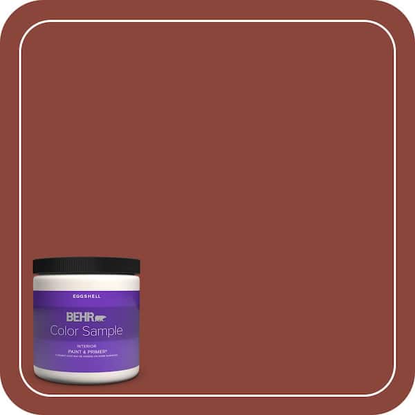 BEHR PREMIUM PLUS 8 oz. #ECC-46-3 Red Hawk Eggshell Enamel Interior Paint & Primer Color Sample