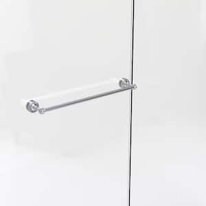 Dottingham Collection 24 in. Shower Door Towel Bar in Satin Chrome