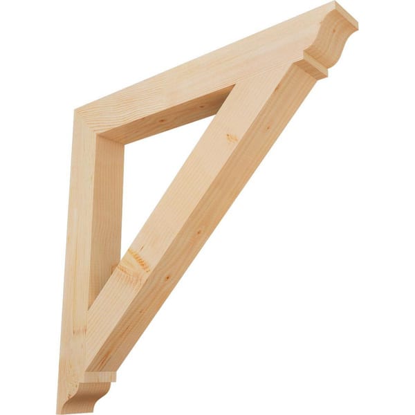 Ekena Millwork 3.5 in. x 32 in. x 32 in. Douglas Fir Traditional Smooth Bracket