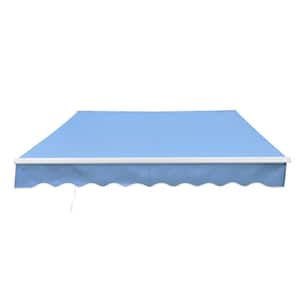 20 x 10 ft. Blue Retractable Motorized Patio Awning
