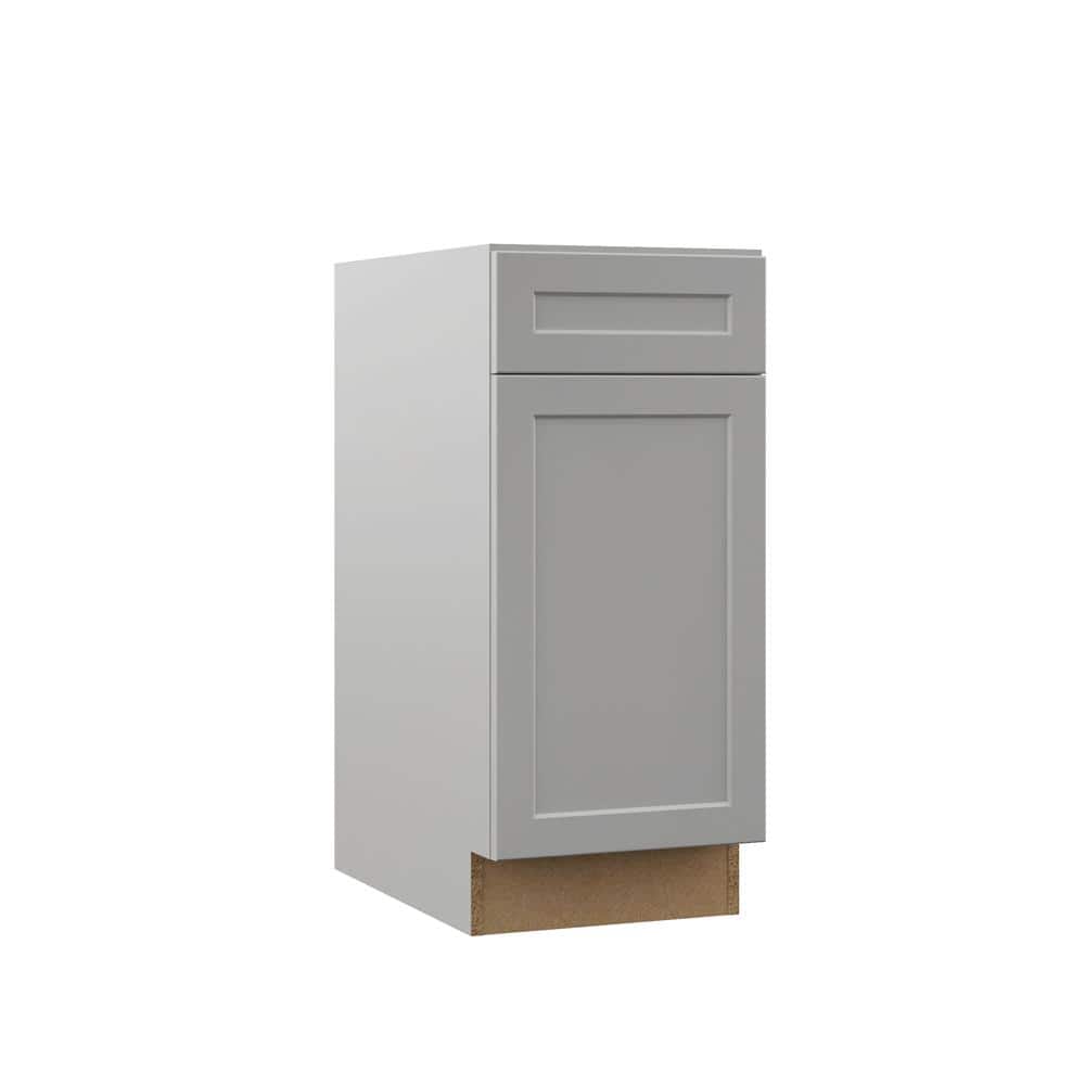 Designer Series Melvern 15 in. W x 24 in. D x 34.5 in. H Assembled Shaker Base Kitchen Cabinet in Heron Gray price history on PriceWatchPro