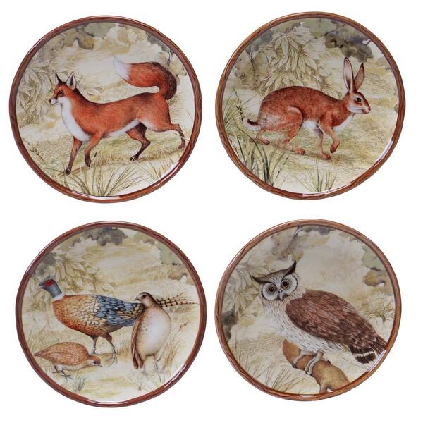 Certified International The Rustic Nature Collection 6 in. Canape Plate (Set of 4)