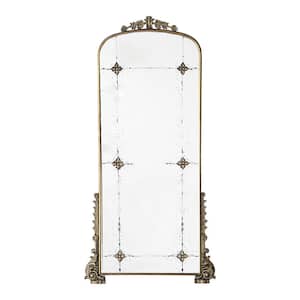 Anky 24.2 in. W x 48.6 in. H Iron Framed Gold Wall Mounted Decorative Mirror