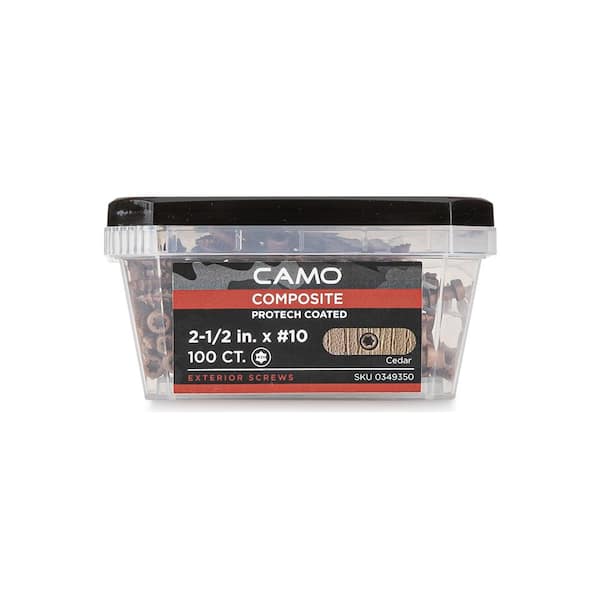 CAMO #10 2-1/2 in. Cedar Star Drive Trim-Head Composite Deck Screw (100-Count)