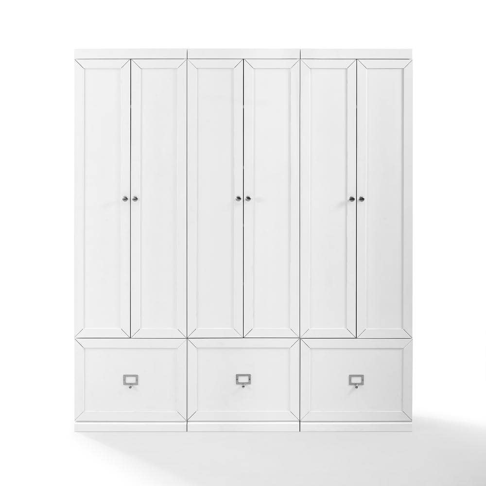 White Modular 3-Piece Entryway Storage Set