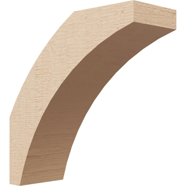 Ekena Millwork 5 in. x 14 in. x 14 in. Thorton Rough Cedar Woodgrain Timberthane Polyurethane Knee Brace, Primed