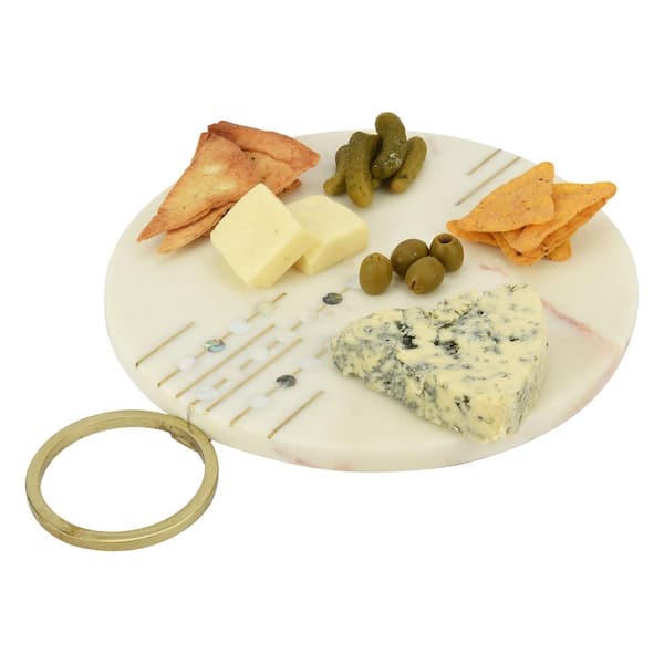 GAURI KOHLI - Abruzzo Round Marble Cheese Board The Home Depot