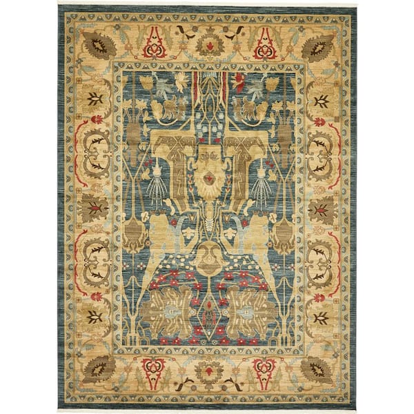 Unique Loom Sahand Marwan Navy Blue 10' 0 x 13' 0 Area Rug