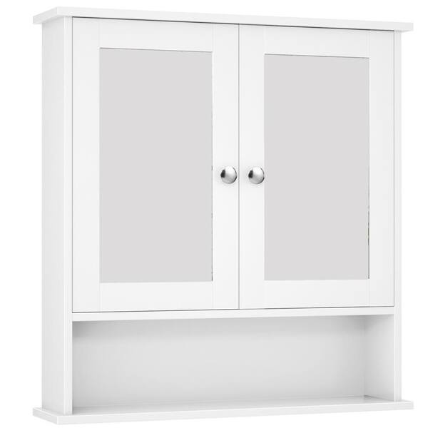WELLFOR 22 in. W x 5 in. D x 23 in. H Bathroom Storage Wall Cabinet in ...