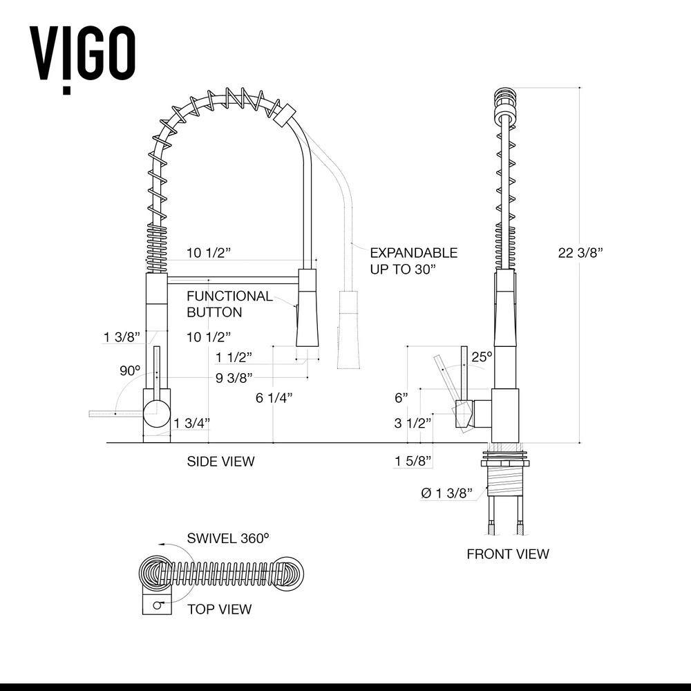 Stainless Steel Pull-Down Kitchen Faucet with Soap Dispenser