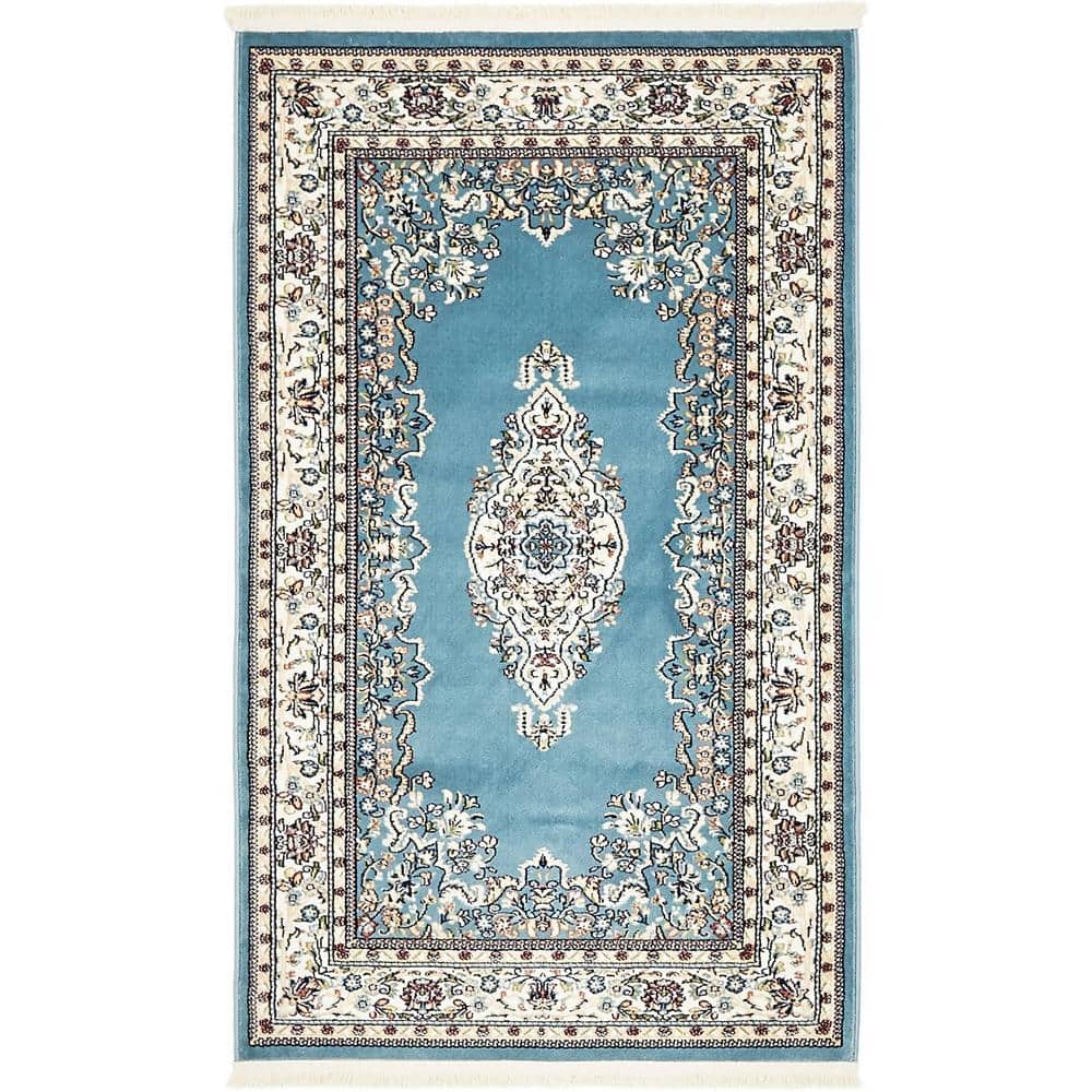 Narenj Collection Area Rug - Windsor (3 ft. 1 in. x 5 ft. 3 in. Rectangle Blue/Burgundy) price history on PriceWatchPro