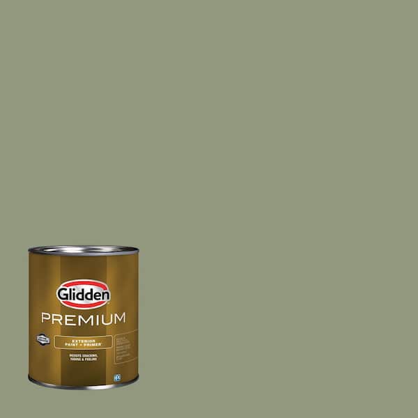 Glidden Premium 1 qt. PPG1124-5 Cavern Moss Satin Exterior Latex Paint