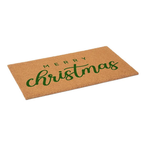 Green Classic Christmas Doormat 24" x 36"
