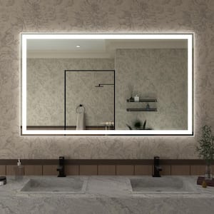 Swarm 60 in. W x 36 in. H Rectangular Frameless LED Wall Bathroom Vanity Mirror
