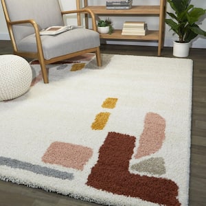 Botello Rust 7 ft. 10 in. x 10 ft. Abstract Area Rug