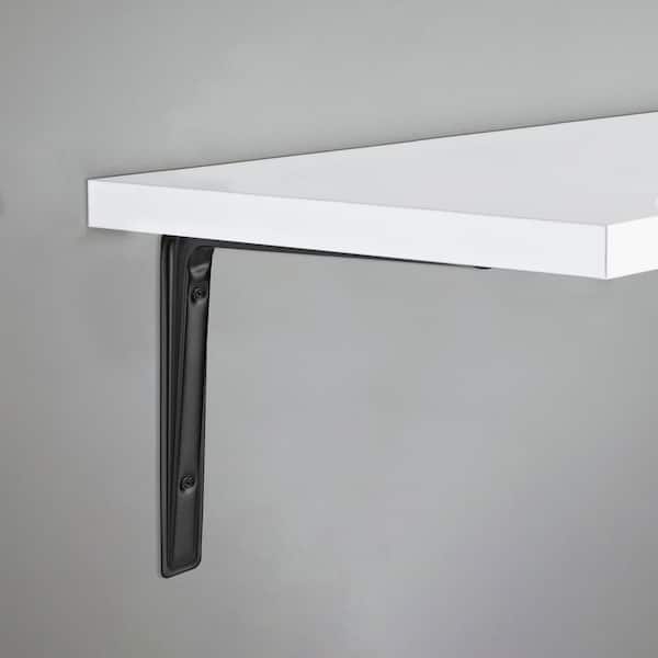 ALTURA 4.7 in. Black Steel Shelf Bracket Set of 2