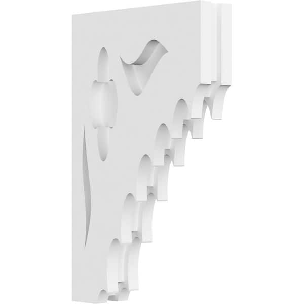 Ekena Millwork 1-7/8 in. x 12 in. x 7 in. PVC Wellington Corbel