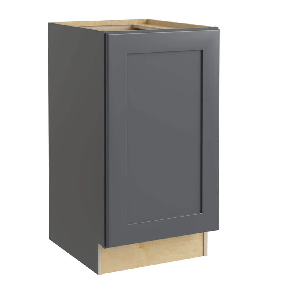 Newport Deep Onyx Plywood Shaker Assembled Bath Cabinet FH Soft Close Left 18 in W x 21 in D x 34.5 in H -  Home Decorators Collection, VB1821FHL-NDO