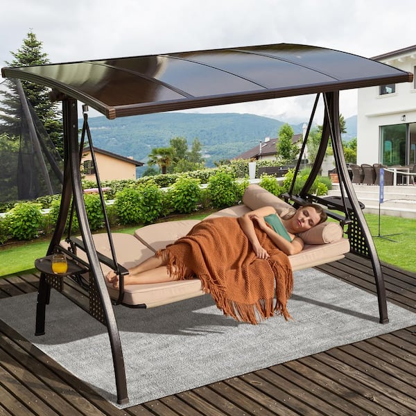 3 person swing bed with canopy hotsell