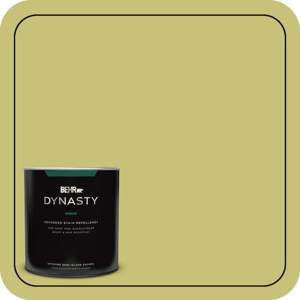 BEHR DYNASTY 1 qt. #PPU9-07 Fresh Sprout Semi-Gloss Enamel Interior Stain-Blocking Paint and Primer