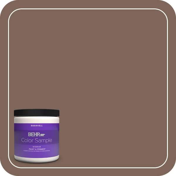 BEHR PREMIUM PLUS 8 oz. Home Decorators Collection #HDC-AC-05 Cocoa Shell Eggshell Enamel Interior Paint & Primer Color Sample