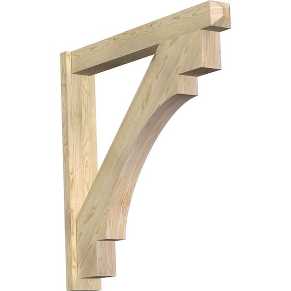 Ekena Millwork 6 in. x 42 in. x 42 in. Merced Craftsman Rough Sawn Douglas Fir Outlooker
