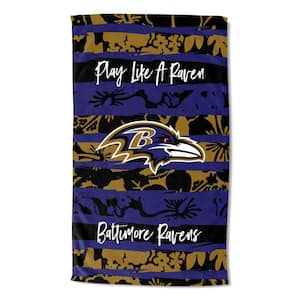 NFL Ravens Cotton/Polyester Blend Multi Color Pocket Beach Towel