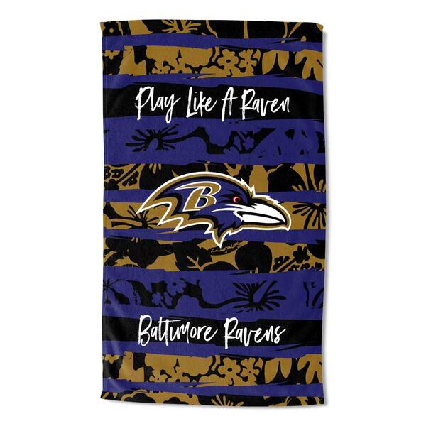 THE NORTHWEST GROUP NFL Ravens Cotton/Polyester Blend Multi Color Pocket Beach Towel