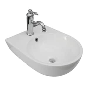 Ella Wall-Mount Sink in White