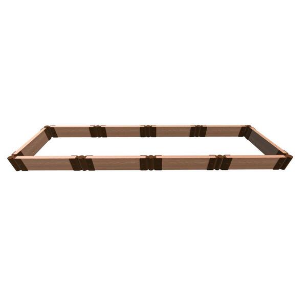 Frame It All 2 ft. x 8 ft. x 5.5 in. Tool-Free Classic Sienna Composite Raised Garden Bed (2 ft. Sections) 2 in. Profile