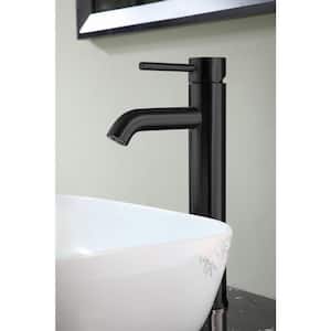 Valle Single Hole Single-Handle Bathroom Faucet in Matte Black