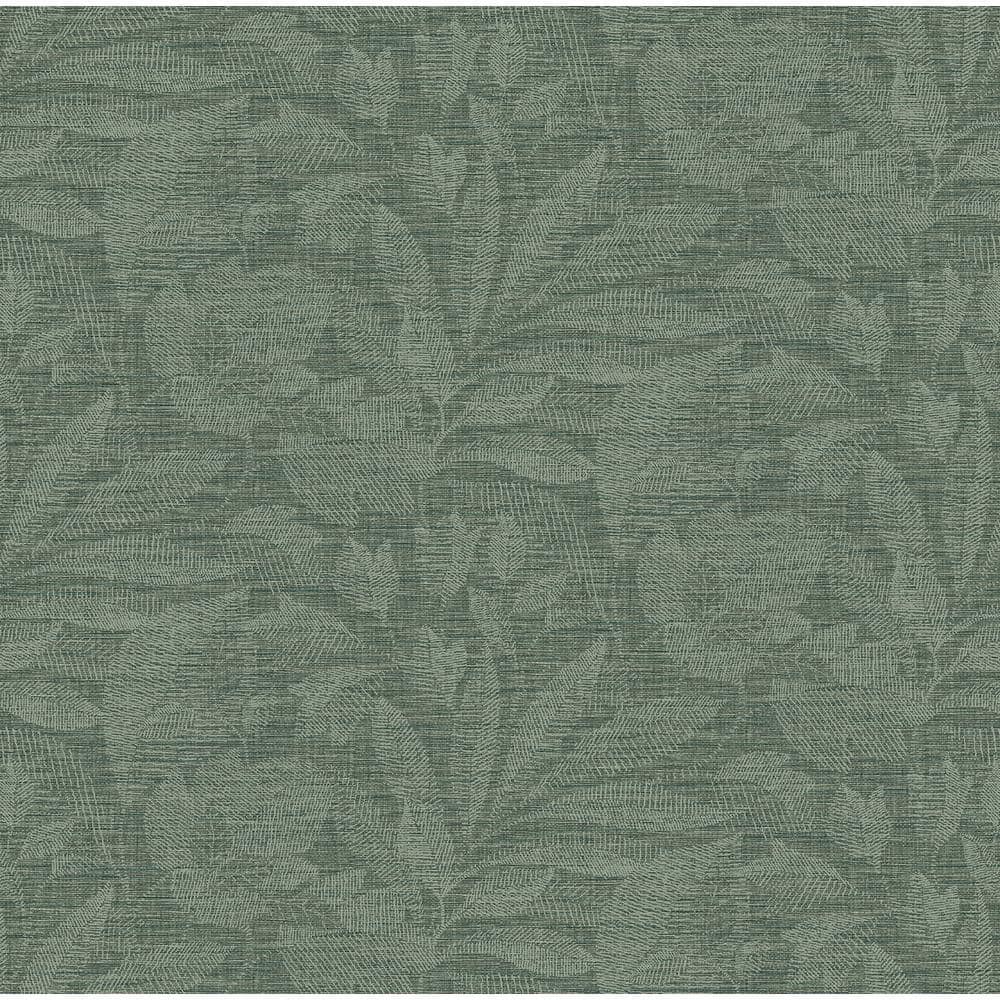 A-Street Prints Lei Green Etched Leaves Wallpaper 2971-86154 - The Home  Depot