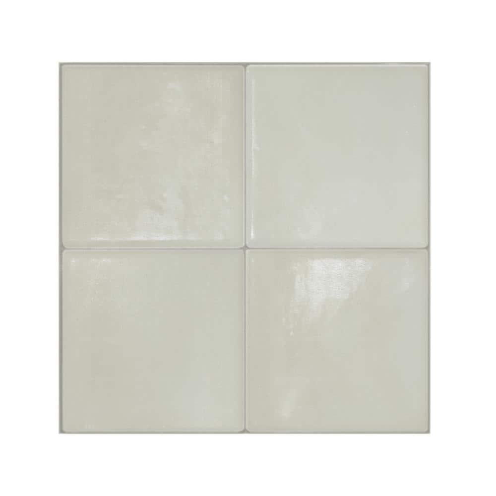 Zellige Zagora 9'' x 9'' Beige Satin Peel and Stick Tiles