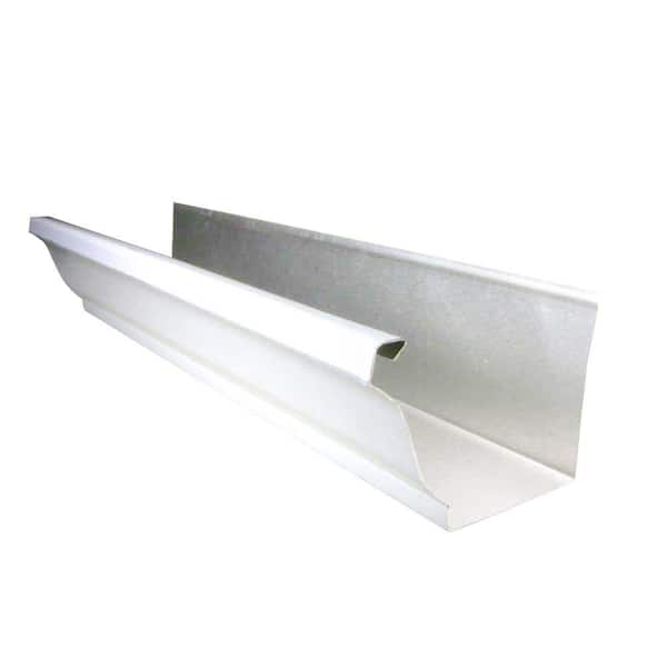 Gibraltar Building Products 5 in. x 10 ft. White K-Style Aluminum Gutter