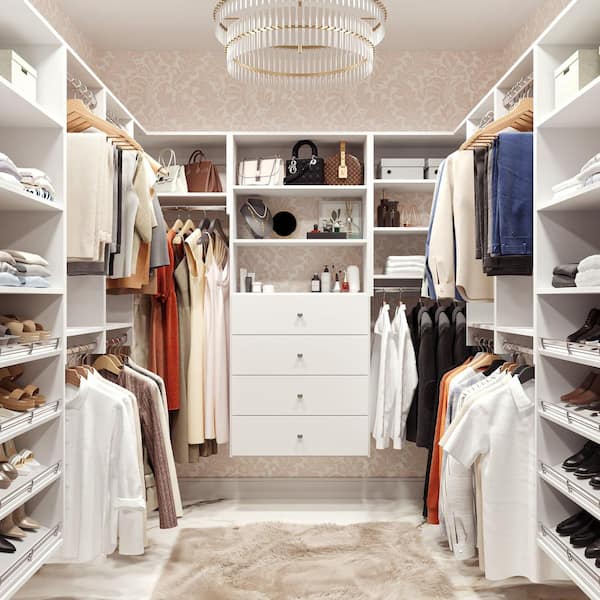 MODULAR CLOSETS Vista Collection 30 in. W White Closet Kit Double