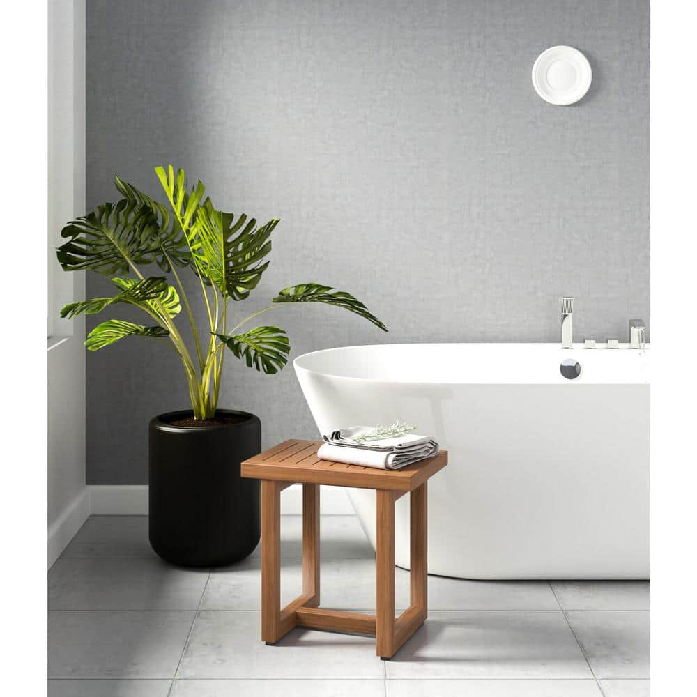 Eco-Friendly Teak Spa Shower Bench - 18" Indoor/Outdoor