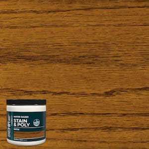 8 oz. #TIS-372 Golden Oak Satin Semi-Transparent Water-Based Interior Wood Stain and Poly