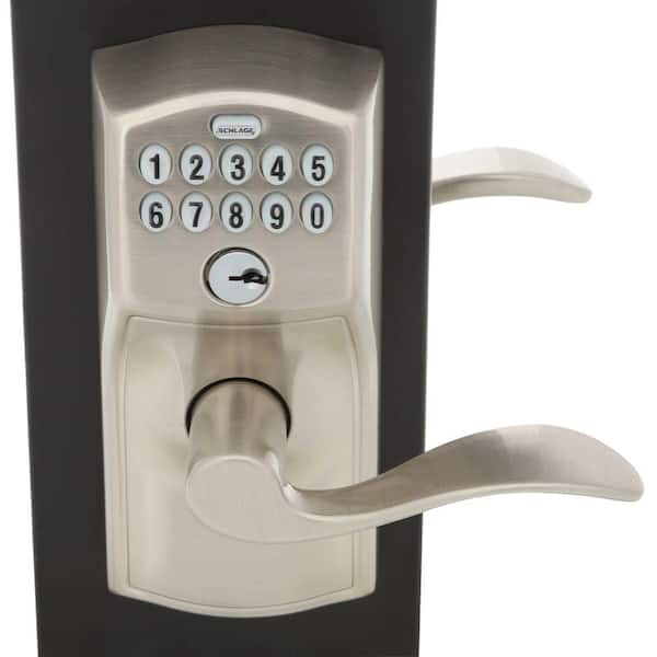 Schlage FE595 CAM 619 ACC Electronic Keypad Lever Satin Nickel for sale online
