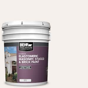 5 gal. #GR-W15 Palais White Elastomeric Masonry, Stucco and Brick Exterior Paint