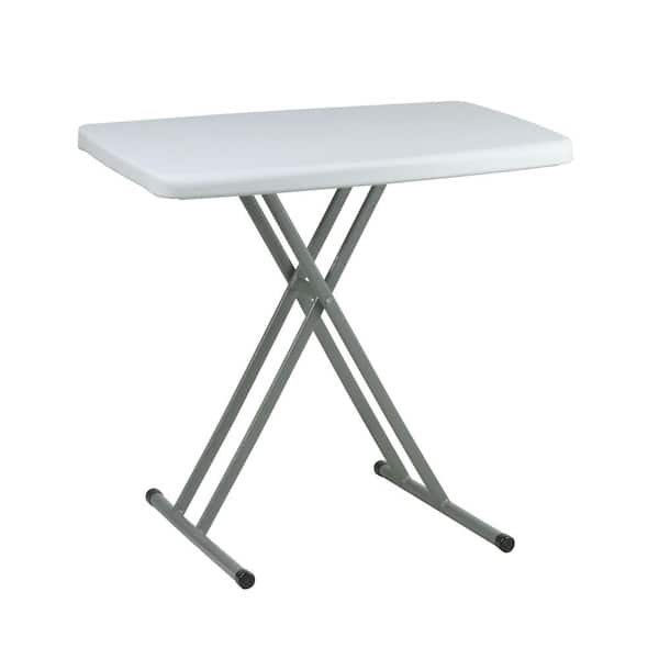 Office Star Products Personal Resin Light Gray Tray Table