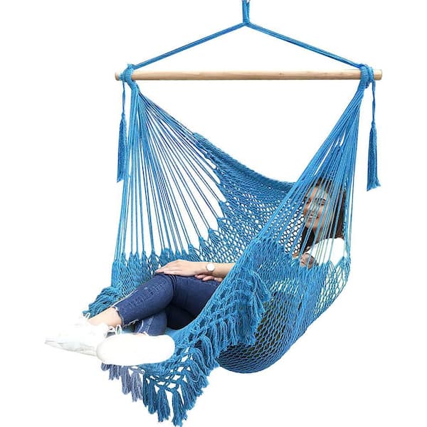 Hammock Chair Super Large Hanging Chair Soft-Spun Cotton Rope