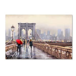 Brooklyn Bridge by BBB Sales Only The Macneil Studio Floater Frame Architecture Wall Art 22 in. x 32 in.